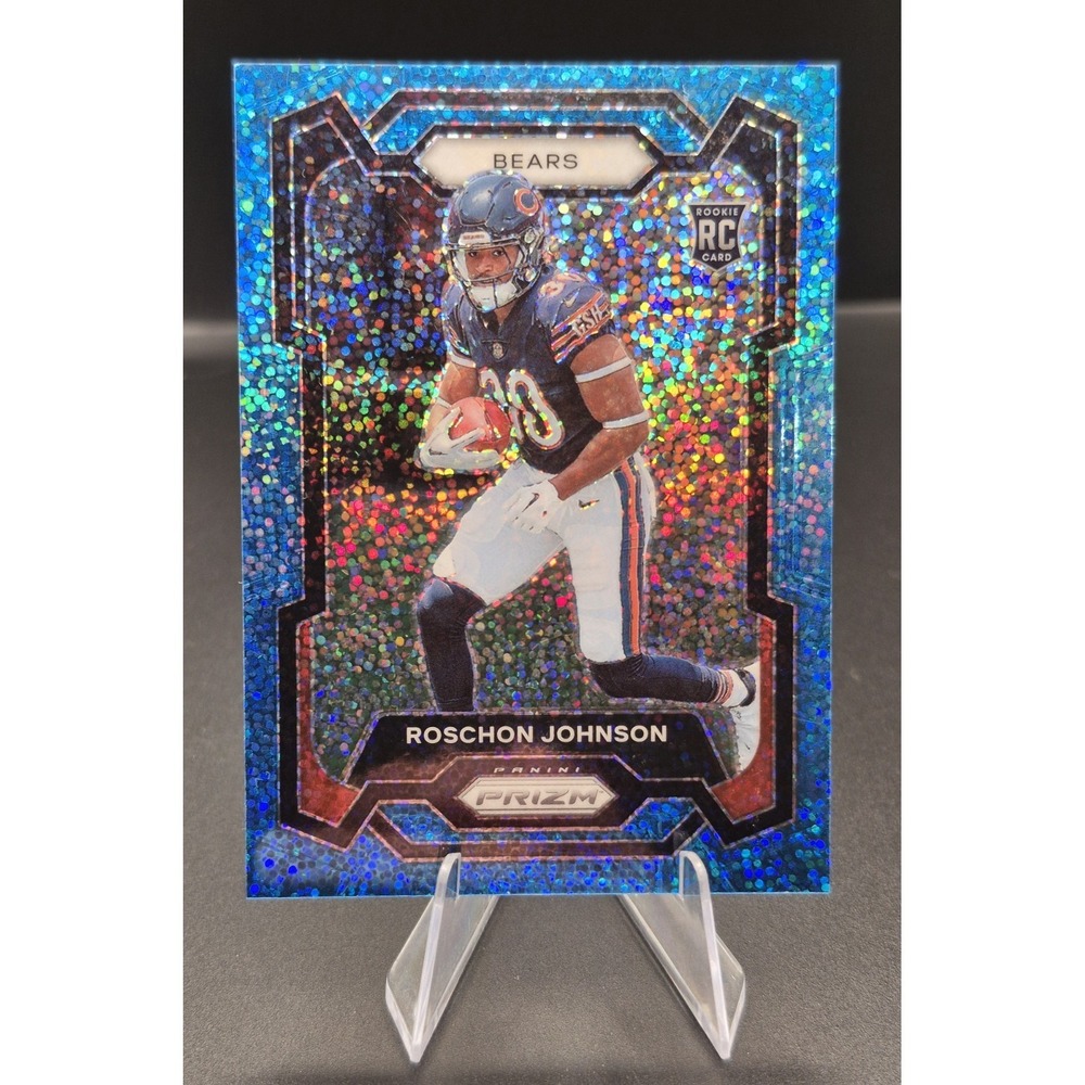 2023 Panini Prizm Roschon Johnson #314 Rookie Blue Sparkle /96 SP Chicago Bears